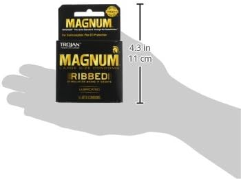 Тројански магнум ребрести кондоми, незнаени, 3 брои