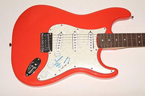 Линдзи Бакингам потпиша електрична гитара за автограм Fender Brand - Fleetwood JSA