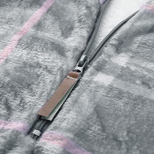 XXBR SHERPA PULVOVER FOR MENS, TEDDY FUZZY SUMSHERSTS Зимски топло карирано ацтек печатени геометриски џемпери палто уличен