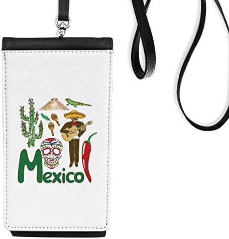 Мексико Национален симбол обележје за обележје телефонски паричник чанта што виси мобилна торбичка црн џеб