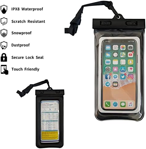 Аква Плус Универзална Водоотпорна Кутија, Водоотпорна Телефонска Торбичка Компатибилна за iPhone 13 12 11 Pro MAX XS Max XR X 8 7 Samsung