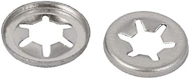 X-gree 10mm x 18,5mm x 1.6mm 304 не'рѓосувачки челични мијалници за заклучување на Starlock 100 парчиња (10mm x 18,5 mm x 1,6mm 304