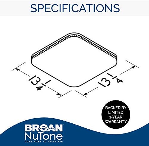 Broan-Nutone FG701S Universal CleanCover BASION издувна надградба на решетката на решетката, вентилаторот за бела бања