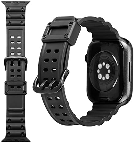 SXTDDDSP компатибилен со Apple Watch Band 38mm 40mm 41mm 42mm 44mm 45mm 49mm, мека силиконска водоотпорна жени мажи за пешачење за