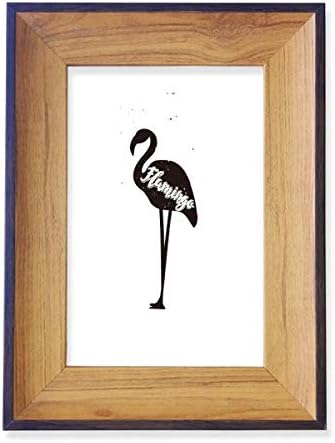 Diythinker Flamingo црно -бело животно фото рамка за изложба на изложба на уметност десктоп сликарство