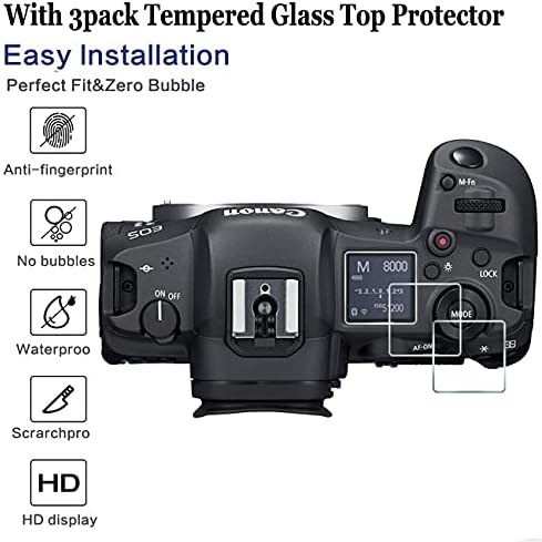 Заштитник на Стаклен Екран Компатибилен За Canon Eos R5 R5 C Камера Без Огледало Со Целосна Рамка ,Дебозен Капак За Тврд Заштитен Филм Од Калено Стакло Против Гребење, вкл?