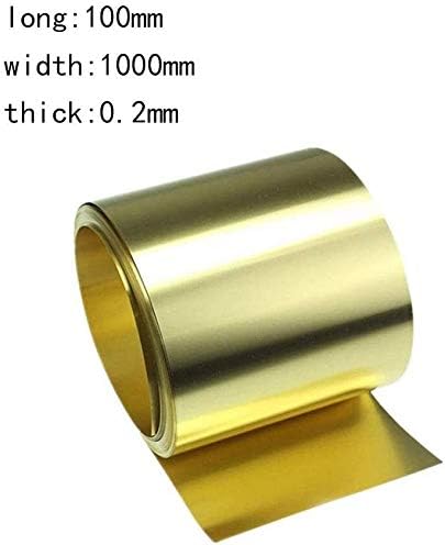 Xunkuaenxuan метална бакарна фолија месинг лим од месинг лента со висока чистота златен филм месинг фолија бакарен лист, 100x1000x0.2mm месинг