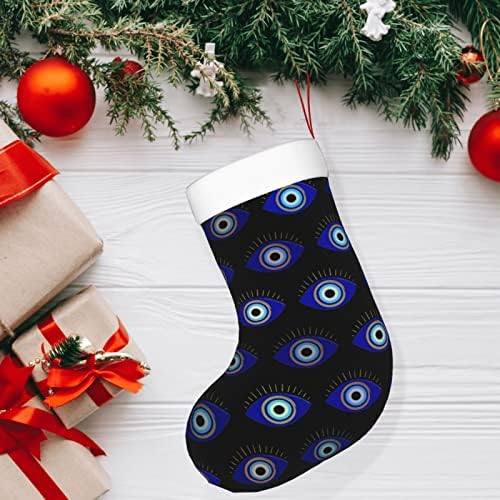 Аугенски Божиќни чорапи Турски злобно око симбол двострано камин што виси чорапи
