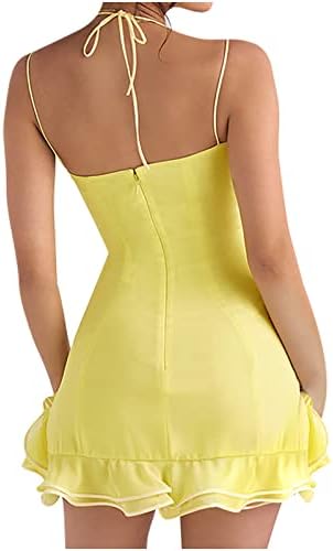 Gerенски фустан на генер за лето 2023 година секси случајни случаи удобни без ракави за печатење на вратот без ракави без ракави без ракави
