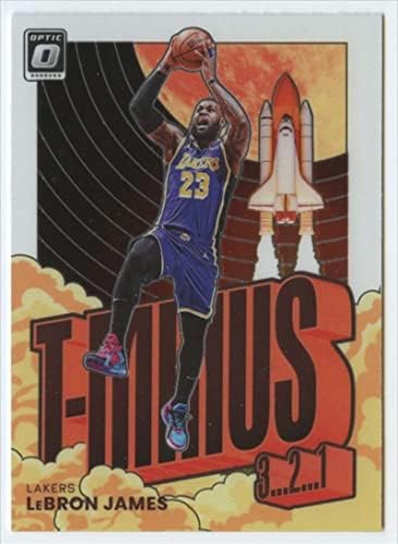 2021-22 ДОНРУС ОПТИКА Т-МИНУС 3-2-12 Леброн Jamesејмс Лос Анџелес Лејкерс во НБА кошаркарска трговска картичка