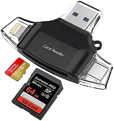 Boxwave Smart Gadget компатибилен со Energizer Power Max P8100S - AllReader SD картички читач на картички, MicroSD картички читач SD компактен