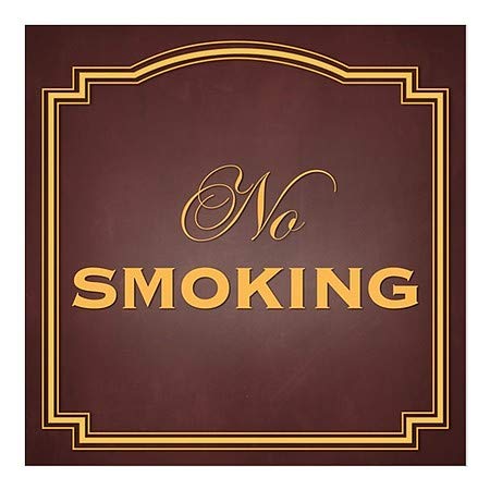 CGSignLab | „Без пушење -класично кафеаво“ прозорец за лепење | 8 x8