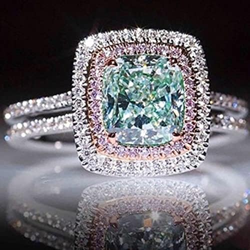 Едги прстени пакет луксузен прстен камен исечен свадба накит рачно изработен бел ангажман подарок обетки гроздобер стил прстен