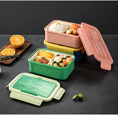 Bentохтц Бенто кутија за возрасни, 1400мл контејнер за ручек бенто кутии, вграден комплет за прибор за јадење, безбедна машина