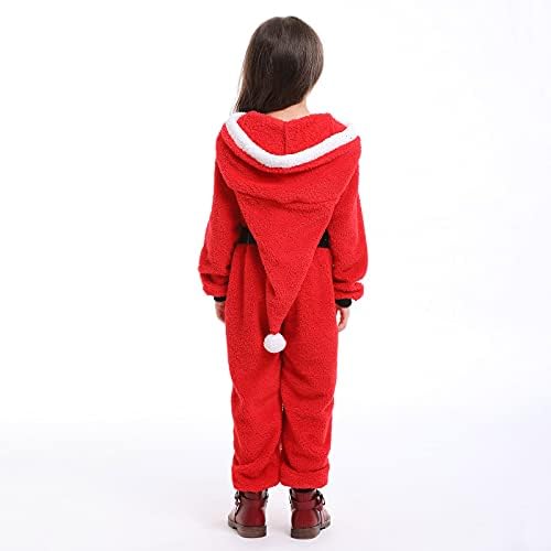 Свет Без Облека Ракав Божиќна Качулка Долг Црвен Божиќен Фустан Детски Девојки Со