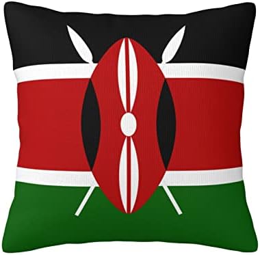 Кенија Знаме Перница Вметнува 18х18 Инчи Фрли Перници Вметнете Квадратни Фрли Перница Покритие