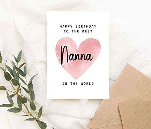 Среќен роденден на најдобрата Нана во светската картичка - роденденска картичка на Нана - картичка Нана - подарок за Денот