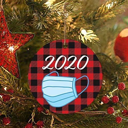 Топер За Шише СО ГНОМ 30 ПАРЧИЊА 2020 Божиќен Украс Дедо Мраз Облечен Во Маска За Лице Украсете Елка