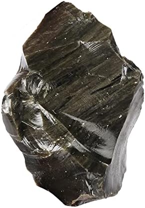 GemHub Loose Gemstone Black Obsidian Rock Rough 1720,60 CT за повеќекратни намени
