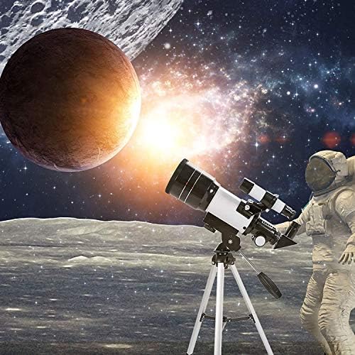 Астрономски Телескоп За Деца Возрасни Почетници, 70мм Бленда Астрономски Телескоп Рефрактор Статив Пронаоѓач За Кампување И Гледање Ѕвезди За Набудување