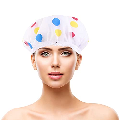 Водоотпорна пластична капа за туширање еластично затепливо за капење капа за коса, салон за салони спа -туш капачиња чипка еластична лента