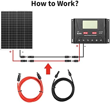 Кабел за продолжување на соларни панели на HQST ​​20 стапки 10awg со алатка за адаптер за адаптер за соларни панели за женски и машки