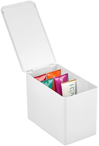 Дизајн Висока Пластична Кутија За Контејнери За Складирање, Капак Со Шарки - Организатор На Кабинетот За Бањи За Тоалети, Шминка, Прва Помош,