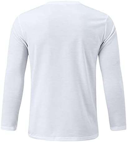 XXBR маици со долг ракав за мажи, есенски графички печатен атлетски мускулен тренинг спортски основни бели типови, обични врвови, господа, свртен