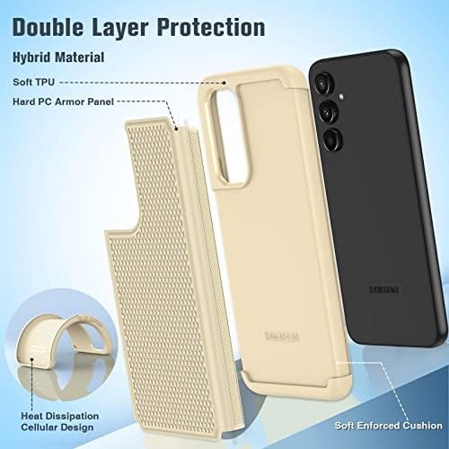 Fntcase За Samsung Galaxy A54 5G Случај: Двослоен Силиконски Целосно Отпорен На Удари Заштитен | Цврст Тежок Издржлив Капак На Мобилен Телефон