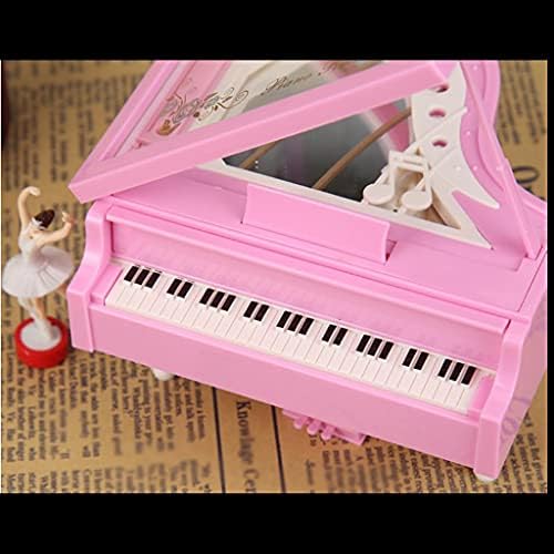 Асувуд романтичен пијано модел Музички кутија балерина музички кутии дома украс роденденски подарок за свадба (боја: onecolor, големина