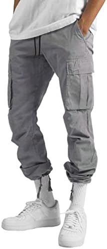 Мажи на отворено карго пантолона тактичка пантолона за пешачење со џогер класично вклопуваат мулти џебови товарни џемпери за мажи