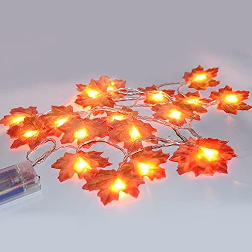 Тодозо Денот на благодарноста кутија за батерии LED јавои лисја од лисја, жица, затворен и украсен декоративен светлосен жица