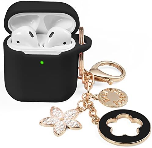 Oleband Airpod Case со симпатична клучева за клучеви, iPods silione заштитен и анти-лизгачки капак за куќиште на Apple Air Pod