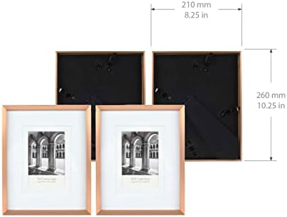 Prinz Metal 8x10-инчен таблет рамка за слики двојно изменета за 5x7 или 4x6 фотографии, злато, сет од две