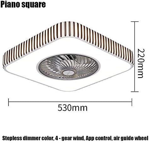 HSCW Тавански Вентилатори Со Осветлување 48w Модерен Затемнет Со Далечински Управувач НЕВИДЛИВ ВЕНТИЛАТОР ПРЕДВОДЕНА Таванска Светлина