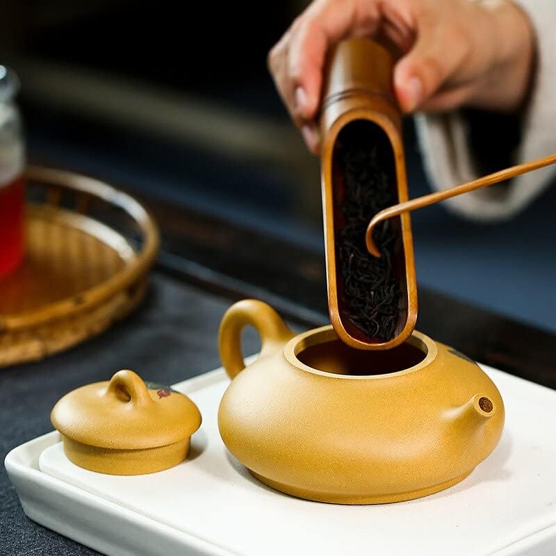 Рачно изработено лотос езерце Месечина чајник чајник Зиша чајник Јиксинг Рачно изработен тенџере кунг-фу-чај со виолетова глина за пиење за