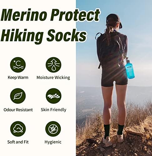 4 пара органски мерино волна чорапи за жени влага за плаќање чорапи за трчање секојдневни термички екипи за подигање перничиња чорапи