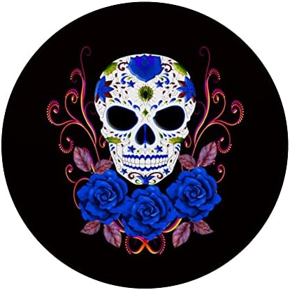 Ден на черепот на шеќер на мртвите сини рози Попсокети заменливи поплипки