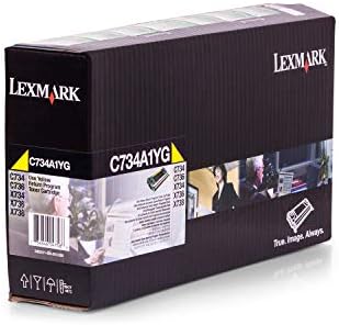 Оригинален Lexmark C734A1yg 6000 принос на жолт тонер кертриџ - малопродажба