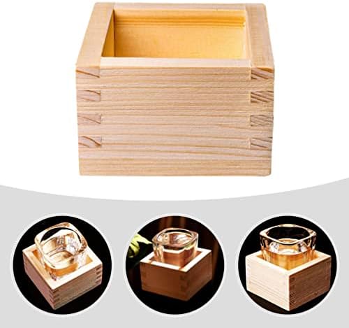 Дрво дрво чаши јапонски кутии Масу дрвени чаши за рамо недовршени дрвени држачи за молив, кунгфу, за домашно кујно еспресо кафе