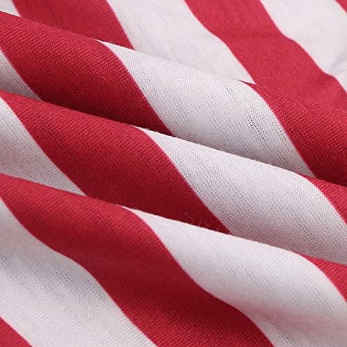 lcepcy Американско знаме ладно рамо кошула жени 4 -ти јули патриотски кошула starsвезди ленти против копчето за вратот надолу на врвовите блузи