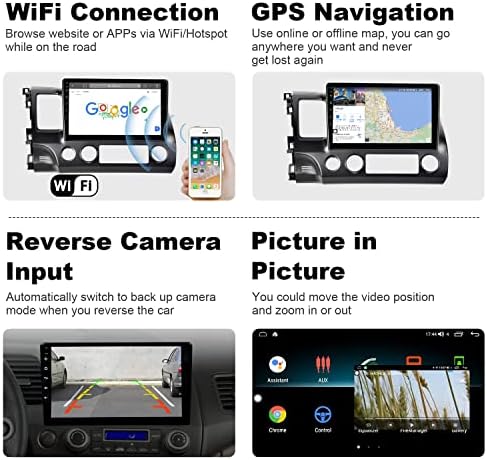 IYING Android 10 Автомобил Стерео За Honda Civic 2006-2011 безжичен CarPlay &засилувач; Жичен Android Auto 2GB+32GB 10.1 Инчен Автомобил Радио AM/FM GPS Навигација Bluetooth WiFi Автомобил Мултимедијални Пл?
