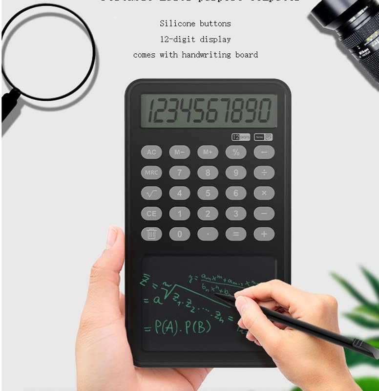 Quul Мултифункционален калкулатор Бизнис канцеларија Преносен LCD Калкулатор за таблети за ракопис од 12 цифрен дисплеј Финансиски