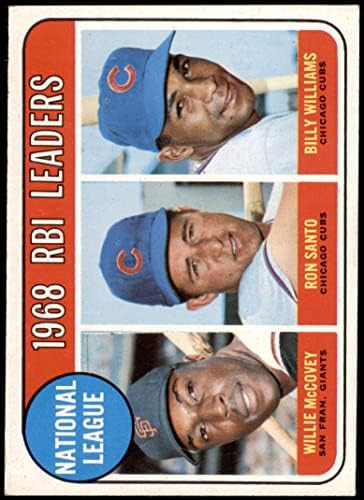 1969 Топпи 4 НЛ РБИ лидери Вили МекКовеј/Рон Санто/Били Вилијамс Сан Франциско/Чикаго гиганти/картички на Дин на Дин 5 - екс