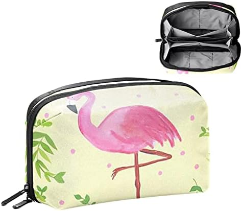 Торбичка ЗА Торбичка ЗА Носење УСБ-Кабел Организатор Џебен Додаток Патент Паричник, Добредојде Розова Фламинго Цвет