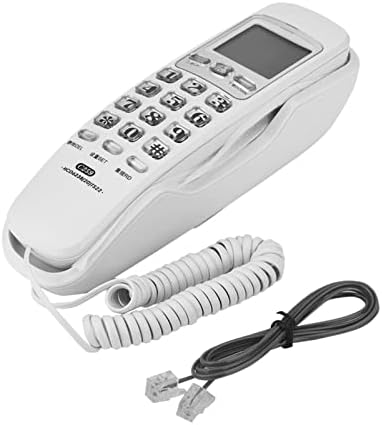 Wallиден телефон за домашен хотел, телефонска фиксна линија со екранот за повик, фиксна линија за телефонски повици, едно копче за