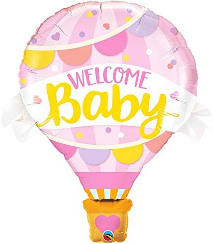 Квалатекс 42 Балон Со Топол Воздух Добредојде Бебешка Сина Фолија