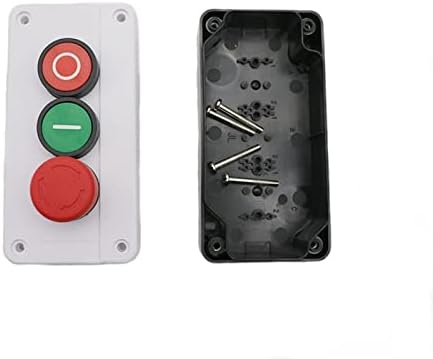1 парчиња Итно Запирање БЕЗ Црвено Зелено Копче За Прекинувач Станица За Стартување Стоп За Самозапечатување Водоотпорно Копче 600V 10A