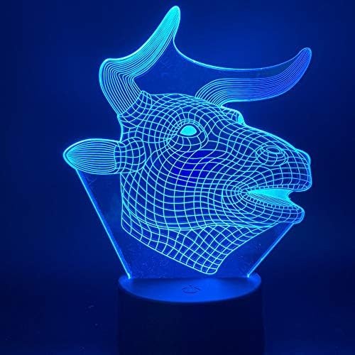 Jinnwell 3D овци животно ноќно светло ламба илузија ноќна светлина 7 боја Промена на допир прекинувач за табела за декорација на декорација