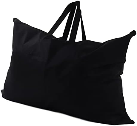 Портфолио торба 38x26in црно дебело платно платно со голема капацитет уметник со мала тежина, носејќи торба за списание за мапи од табла